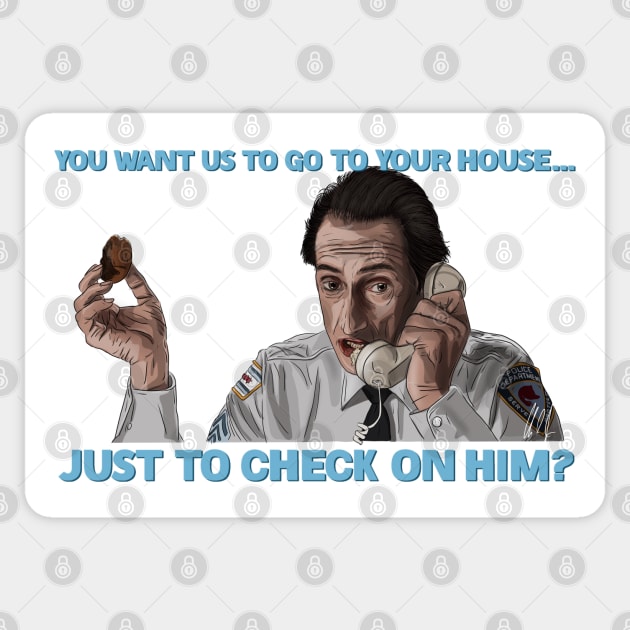 Home Alone: Just to Check on Him? Sticker by 51Deesigns